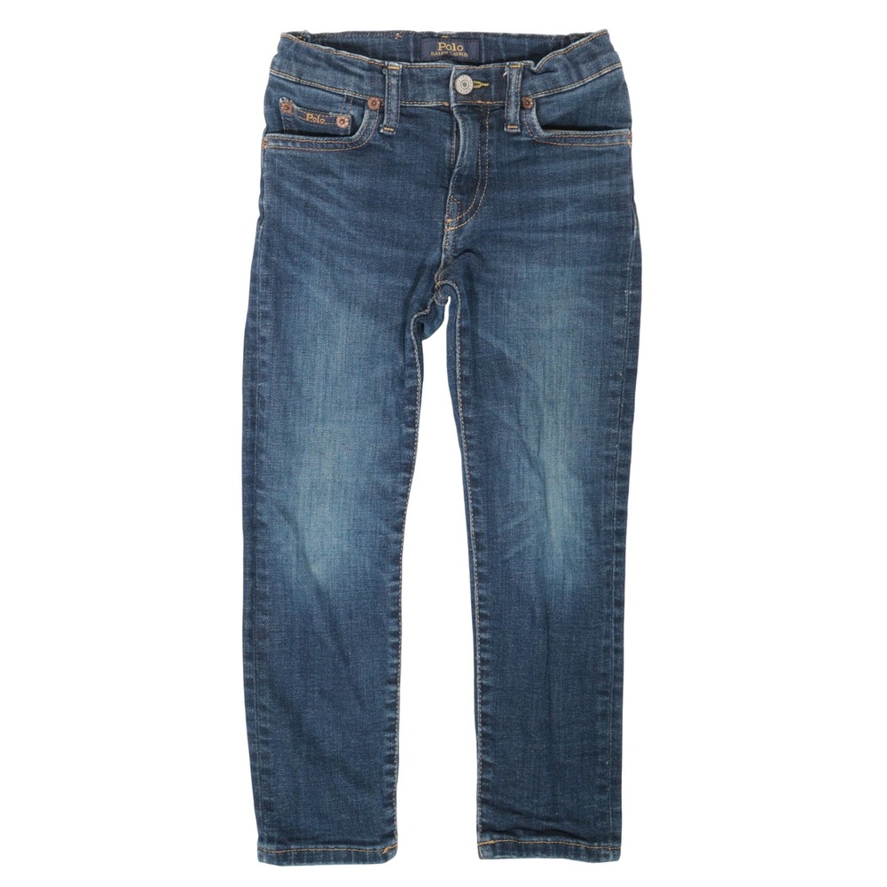 Polo Ralph Lauren Sullivan Slim Jeans Boys 5 Adjustable Waist Blue Stretch Denim